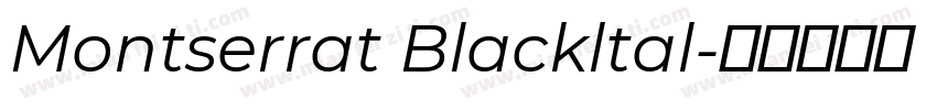 Montserrat Blackltal字体转换